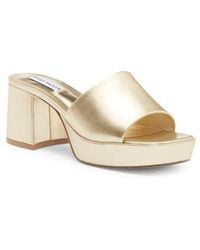 Steve Madden Troyye Platform Sandal in Natural | Lyst