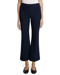 Theory - Pintuck Cotton Blend Kick Flare Pants - Lyst