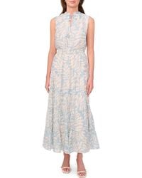 Halogen® - Tie Neck Sleeveless Tiered Maxi Dress - Lyst