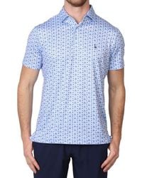 Tailorbyrd - Golf Cart Print Performance Polo - Lyst