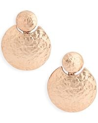 Karine Sultan - Circle Statement Drop Earrings - Lyst