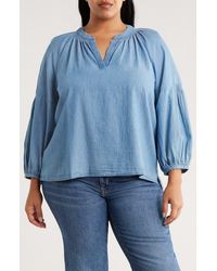 Caslon - Chambray Popover Top - Lyst