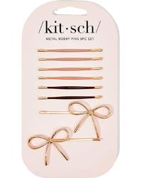 Kitsch - Enamel & Puffy Bow 8-Piece Bobby Pins Set - Lyst