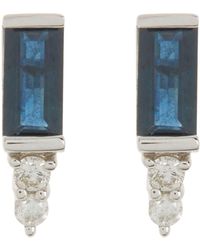 Bony Levy - El Mar Sapphire & Diamond Stud Earrings - Lyst