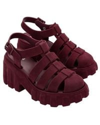 Melissa - Megan Velvet Platform Fisherman Sandal - Lyst