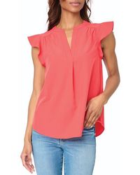 Gibsonlook - Flutter Sleeve Top - Lyst