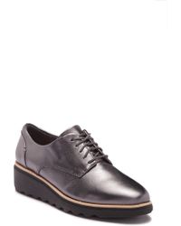 clarks sharon noel suede wedge derby