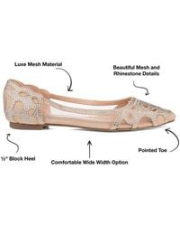 Journee Collection - Batavia Rhinestone Flat - Lyst