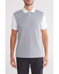 Original Penguin - Jacquard Front Cotton Jersey Polo - Lyst