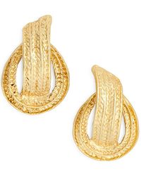 Karine Sultan - Etched Knot Stud Earrings - Lyst