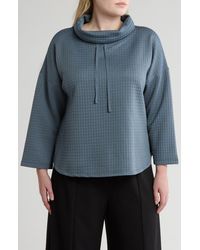 Max Studio - Cowl Neck Soft Waffle Knit Top - Lyst