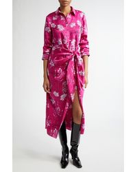 Cinq À Sept - Jacey Carnation Long Sleeve Maxi Dress - Lyst