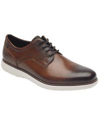 Rockport - Garett Leather Plain Toe Derby Shoes - Lyst