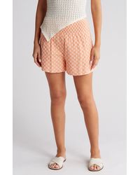 Vici Collection - Caitie Daisy Print Smocked Waist Shorts - Lyst