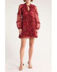 Cinq À Sept - Robin Floral Print Long Sleeve Minidress - Lyst