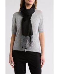 La Fiorentina - Wool Silk Blend Lace Scarf - Lyst