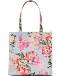 Ted Baker - Small Seacon Floral Faux Leather Tote - Lyst