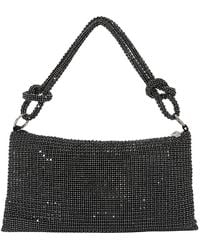BERNESS - Rhinestone Top Zip Shoulder Bag - Lyst