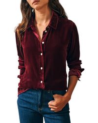 Faherty - Genevieve Stretch Velvet Button-Up Shirt - Lyst