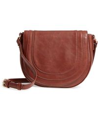 Sole Society Piri Faux Leather Saddle Bag In Whiskey At Nordstrom Rack - Multicolor