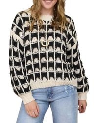 Blu Pepper - Open Stitch Sweater - Lyst