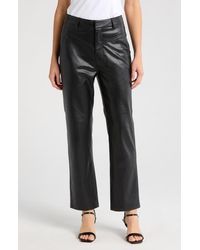 AG Jeans - Cleo High Waist Kick Flare Faux Leather Pants - Lyst