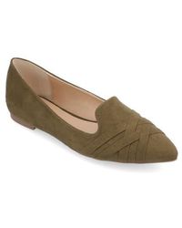 Journee Collection - Mindee Crisscross Toe Flat - Lyst