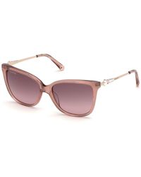 Swarovski Square 55mm Sunglasses - Pink