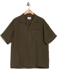 NN07 - Julio 5706 Short Sleeve Linen Button-up Camp Shirt - Lyst
