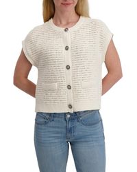Lucky Brand - Short Sleeve Cotton Cardigan - Lyst