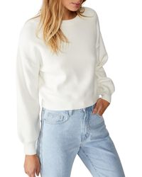 chloe cropped luxe pullover
