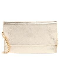 Rebecca Minkoff - Lou Metallic Leather Convertible Clutch - Lyst