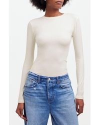 Madewell - Drapey Long Sleeve Rib T-Shirt - Lyst
