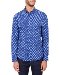 Con.struct - Slim Fit Paisley Print Four-way Stretch Performance Button-up Shirt - Lyst