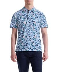 Bugatchi - Hendrix Digital Abstract Floral Print Pima Cotton Polo - Lyst