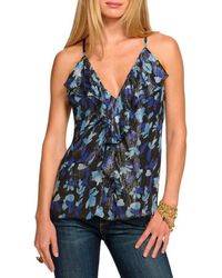 Ramy Brook - Rosemarie Metallic Silk Blend Sleeveless Top - Lyst