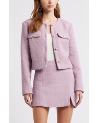 Open Edit - Tweed Crop Jacket - Lyst