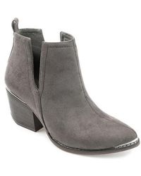 Journee Collection - Wide-Width Issla Western Ankle Booties - Lyst
