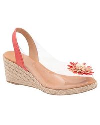 Andre Assous - Slingback Espadrille Peep Toe Wedge Sandal - Lyst