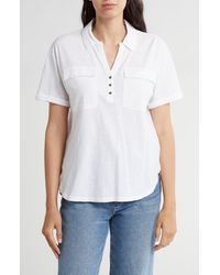 Lucky Brand - Cotton Half Placket Pocket Shirt - Lyst
