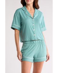 Tart Collections - Kine Short Sleeve Button-Up Shirt & Shorts Pajamas - Lyst