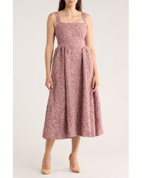 Blu Pepper - Floral Midi Dress - Lyst