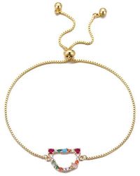 Adornia - Mixed Crystal Initial Chain Bracelet - Lyst