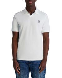Karl Lagerfeld - Karl Head Johnny Collar Polo - Lyst