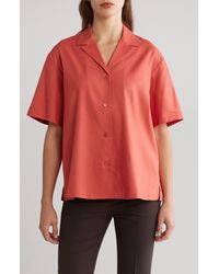 Rebecca Taylor - Cabana Short Sleeve Linen Blend Shirt - Lyst