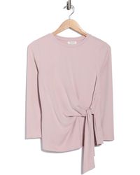 Nordstrom Rack - Three Quarter Sleeve Side Tie Knit Top - Lyst