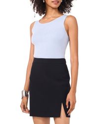 Vince Camuto - Metallic Rib Sleeveless Sweater - Lyst
