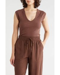 Sanctuary - Raglan Sleeve V-Neck Top - Lyst