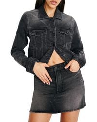 GOOD AMERICAN - Committed To Fit Denim Jacket - Lyst