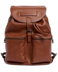 Longchamp - Lc3D Large Leather Backpack - Lyst